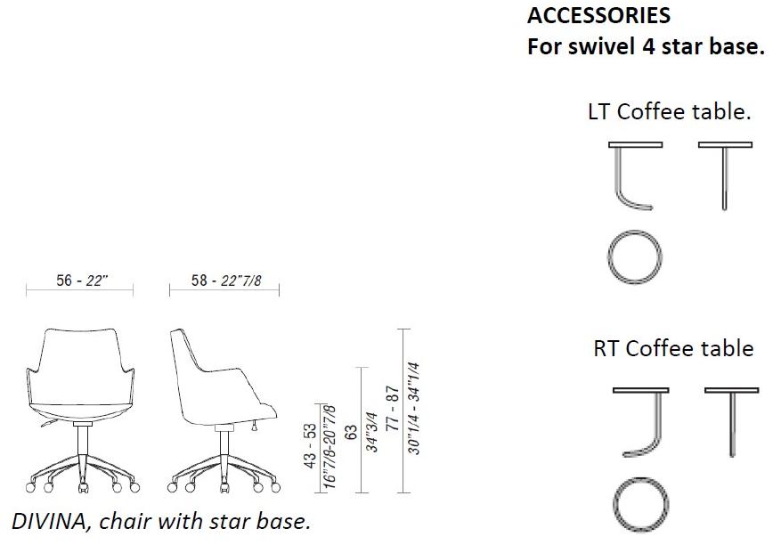ESTEL GROUP Вращающееся офисное кресло с 5 спицами Divina sun-id-1394621 - Вид №5