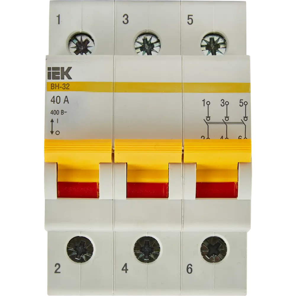 Дифференциальный автомат IEK ВН-32 3P 40А - защита от токов утечки и перегрузки 87762174 STLM-1457572 - Вид №1