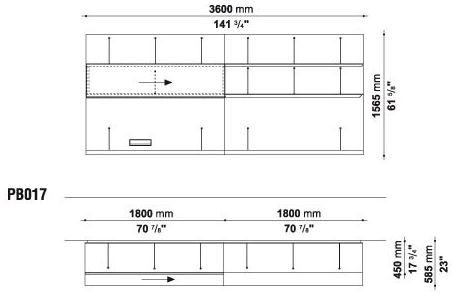 B&B Italia Комод с распашными дверцами с ящиками Pab sun-id-1508288 - Вид №7