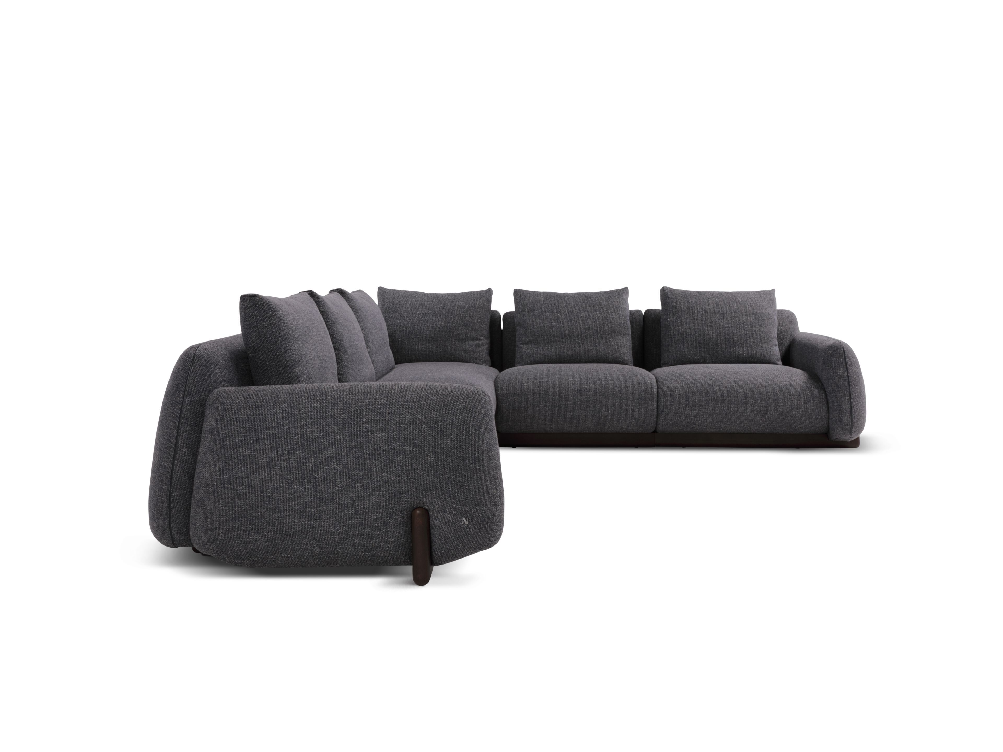 Секционный угловой диван из ткани Natuzzi Italia Mirai ARCH-00049072 - Вид №4