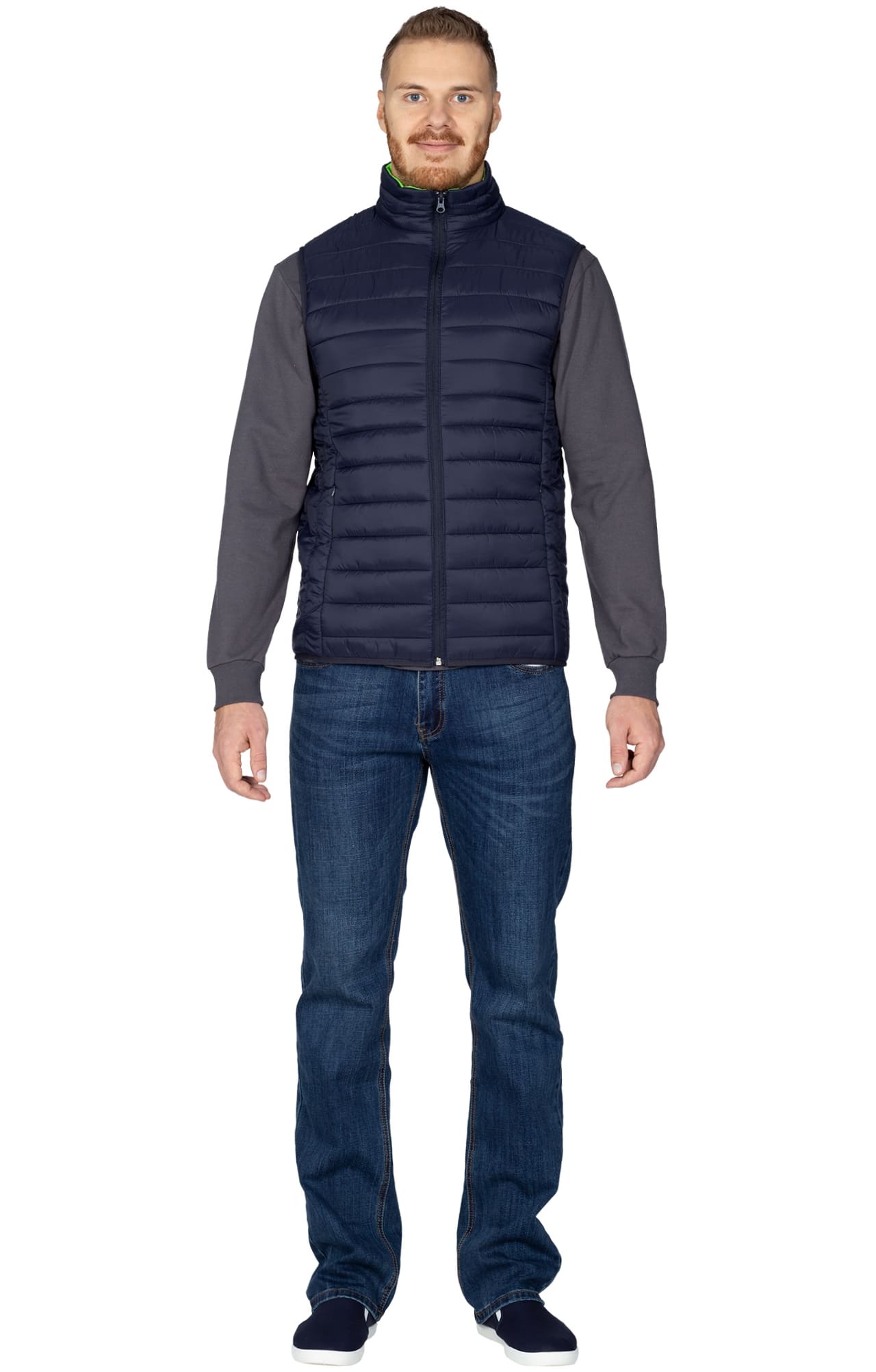 69667 Жилет стеганый  dark blue El-Risto  Демисезонная одежда размер XXXL (108)  - Вид №2