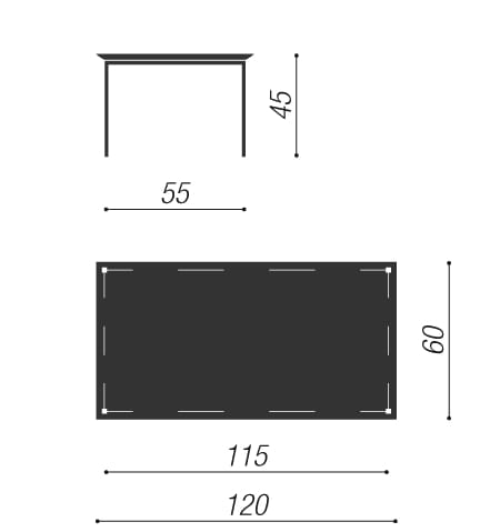 Прямоугольный стол из стали и дерева Moschella Kube ARCH-00038774 - Вид №4
