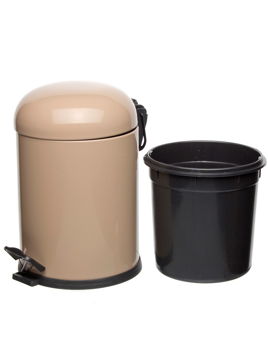 Вёдра с педалью и крышкой Aquarius 5L Сappuccino NAVAKO 11093 - Вид №2