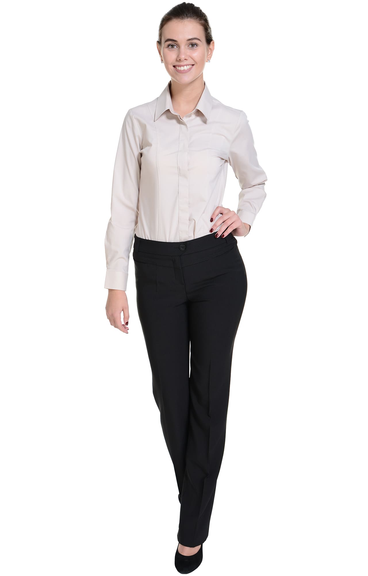 5030118 Рубашка женская  beige El-Risto  Корпоративная одежда  размер 52 (3XL)  - Вид №6