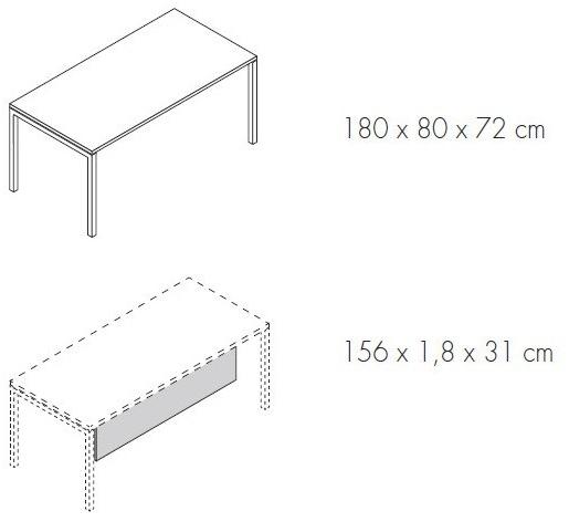 Bralco Модульный прямоугольный стол венге Gate sun-id-1404040 - Вид №2