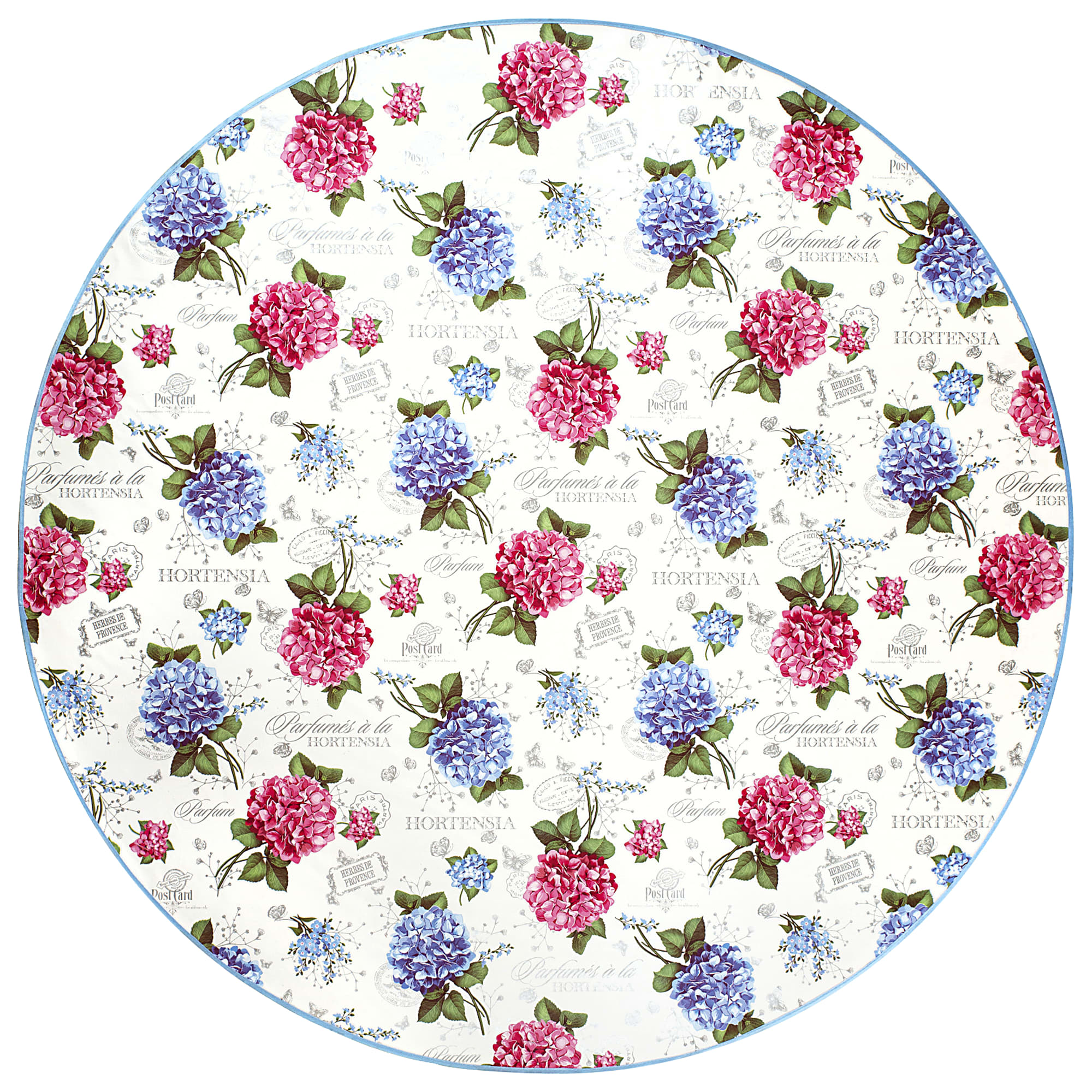 84784503 Скатерть Цветы, круглая, ø135 см, цвет белый Мажор Santreyd  - Вид №1