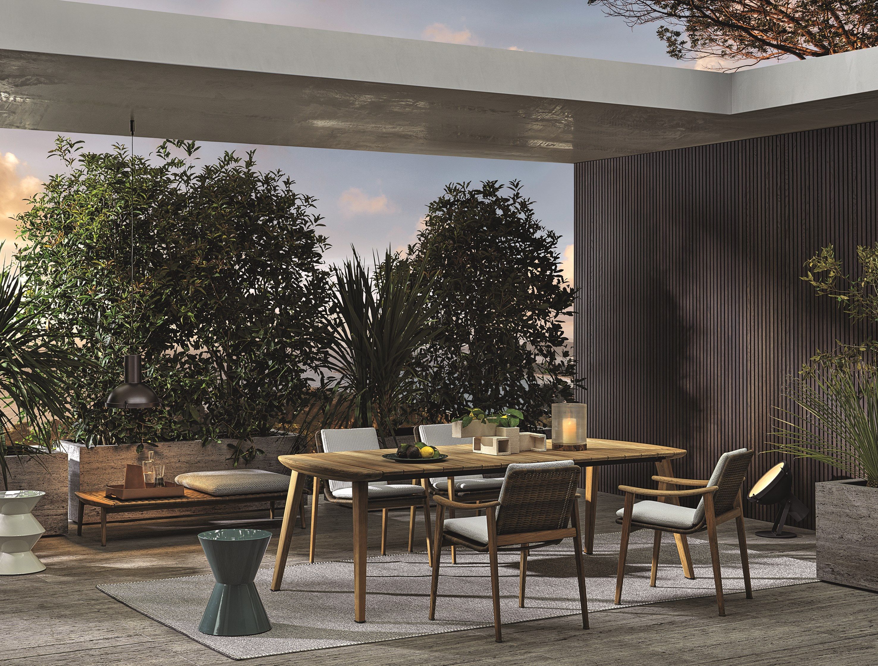Открытый стол из тикового дерева Minotti Fynn Outdoor ARCH-00047045 - Вид №2