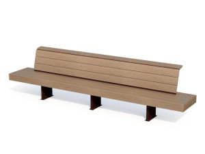 Скамья WPC со спинкой