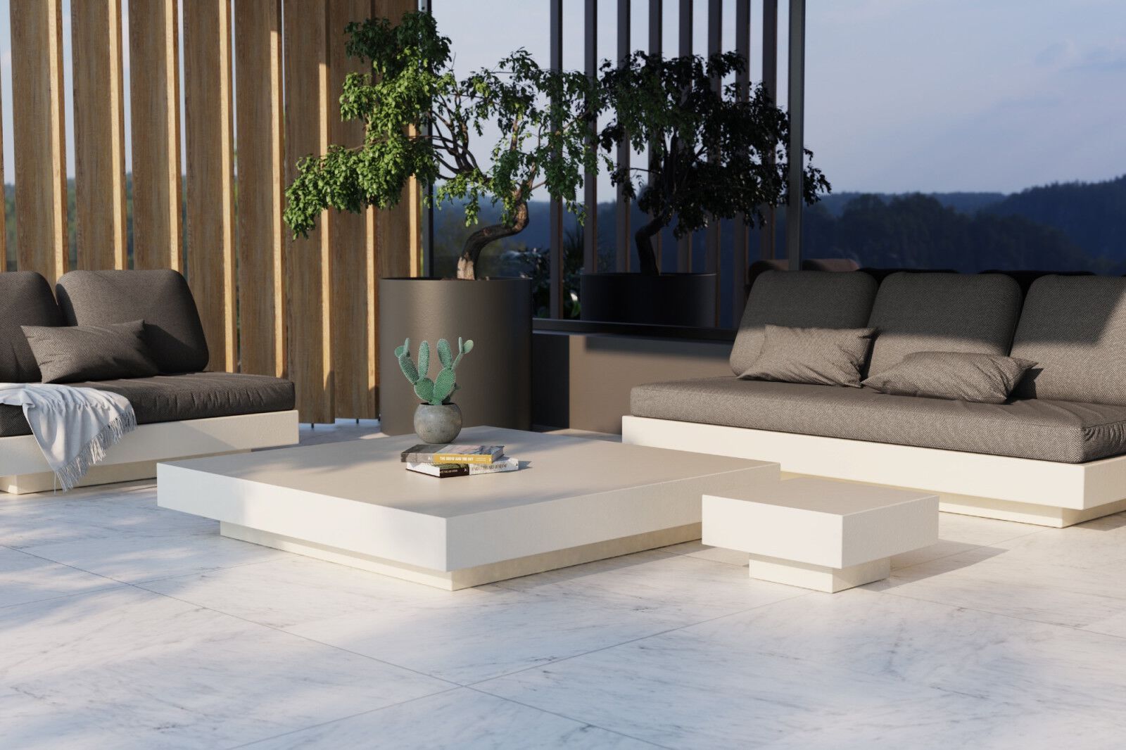 Квадратный стол из стекловолокна GANSK ARCH-00130694 - Вид №3