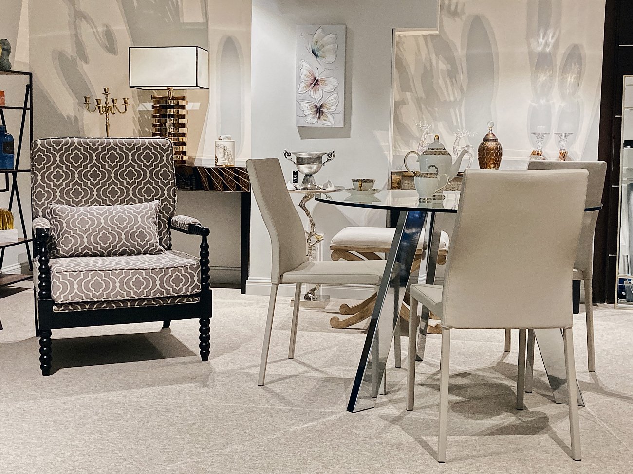 Сервиз чайный фарфоровый белый с золотым на 6 персон, 21 предмет "Престиж" ANNA LAFARG EMILY ПРЕСТИЖ 00-3946911 Белый;золото - Вид №1