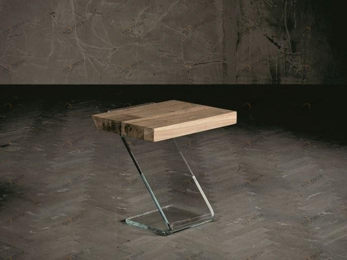 AltaCorte Квадратная тумбочка из дерева и стекла Ecolab night Lb-zn7170