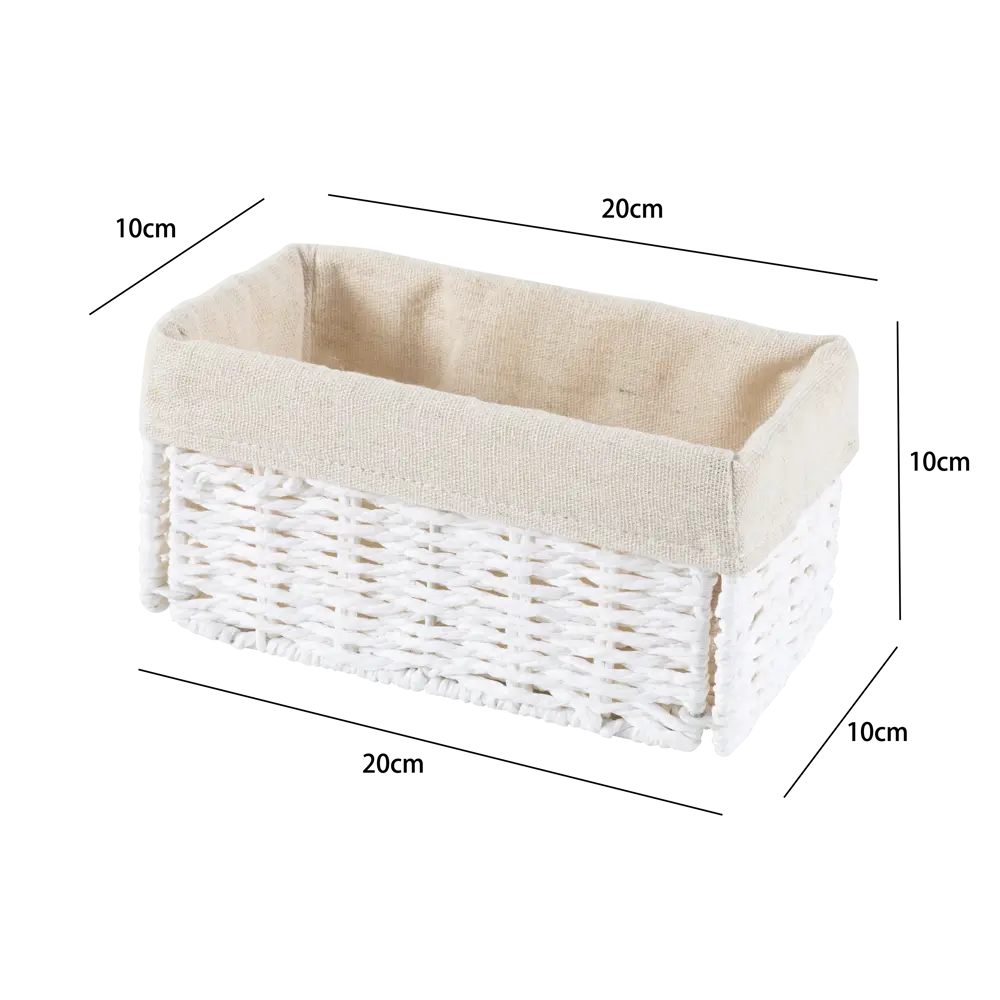 Корзина белая 10x10x20 см бум Konsensa STLM-2065946