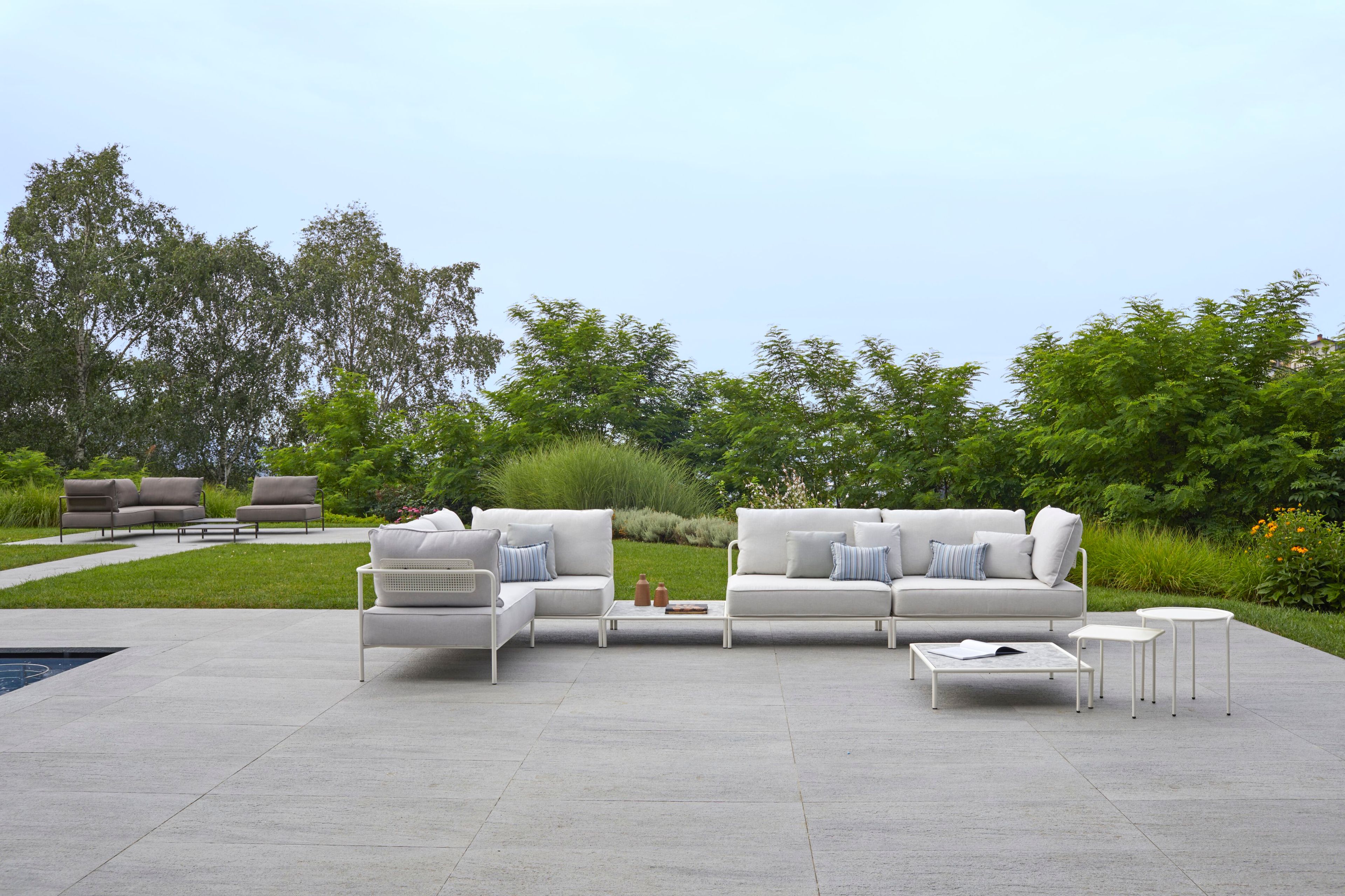 Окрашенный стальной садовый стол и столешница HPL S-CAB лоскут ARCH-00102797 - Вид №12