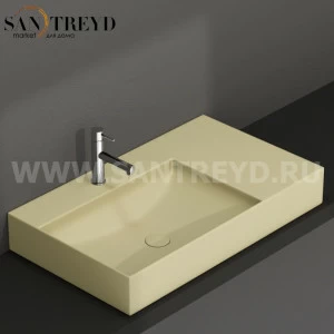 B6R80SSE Подвесная раковина настенная прямоугольная Ceramica Globo T-EDGE