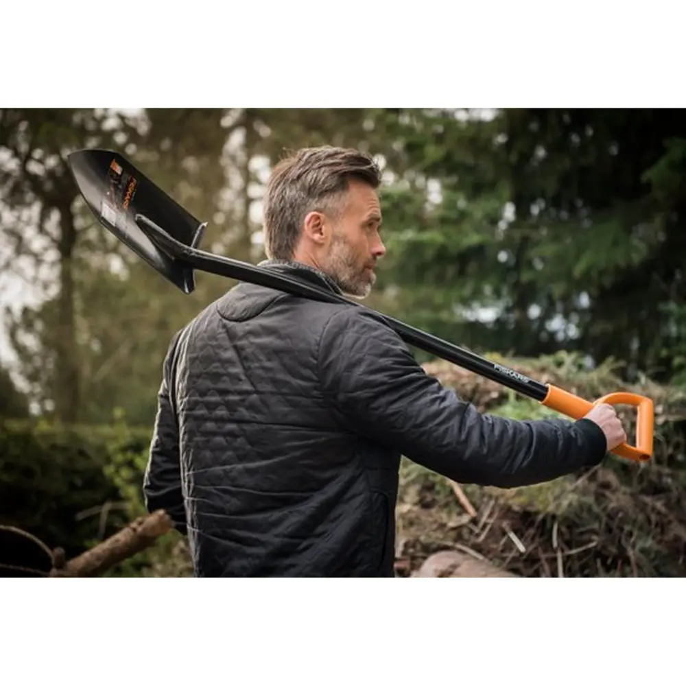 Лопата штыковая короткая Fiskars 113 см сталь STLM-2199787