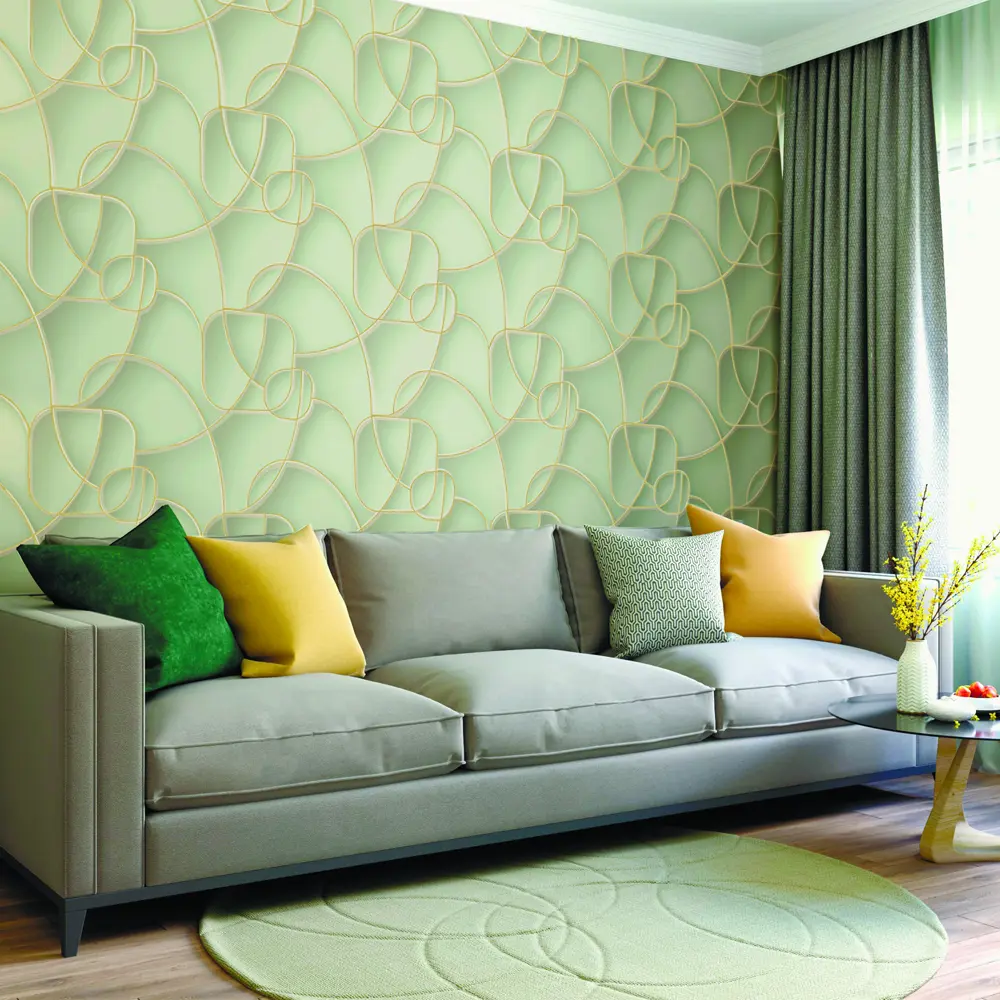 Обои флизелиновые Wall Up Simple фисташковые 1.06 м 646139 STLM-2159682 - Вид №4