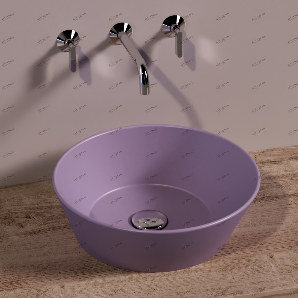 WA01PRUGNAMATT Накладная раковина на столешницу  круглая Simas 