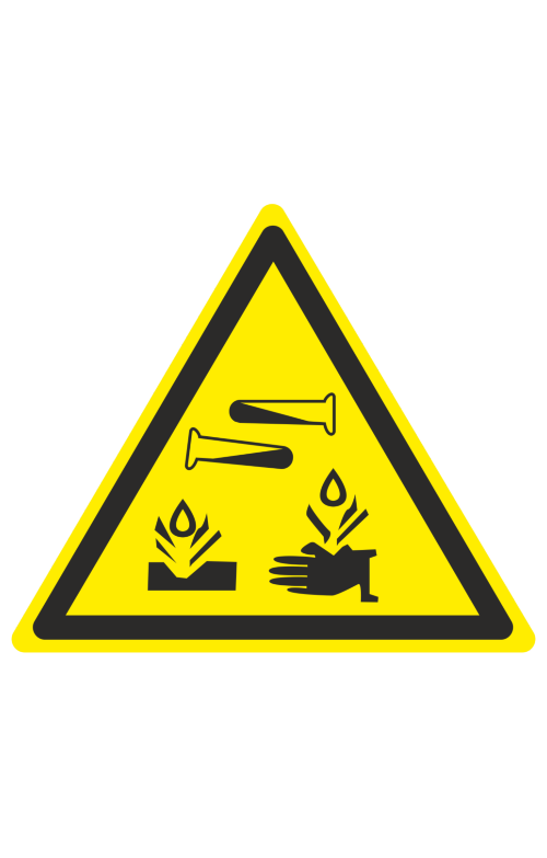 68382 Знак "Опасно. Едкие и коррозионные вещества"  Предупреждающие знаки размер 100 х 100 мм Спецодежда 