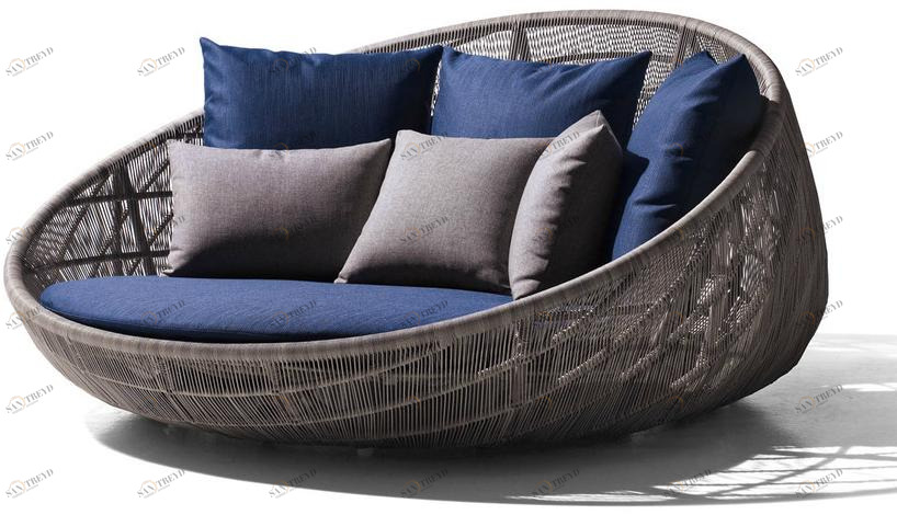 B&B Italia Outdoor 2-х местный садовый диван из полиэтилена Canasta '13 sun-id-1436303