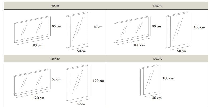 Прямоугольное зеркало в Akron© с рамкой Acquabella Выставка ARCH-00149315 - Вид №7