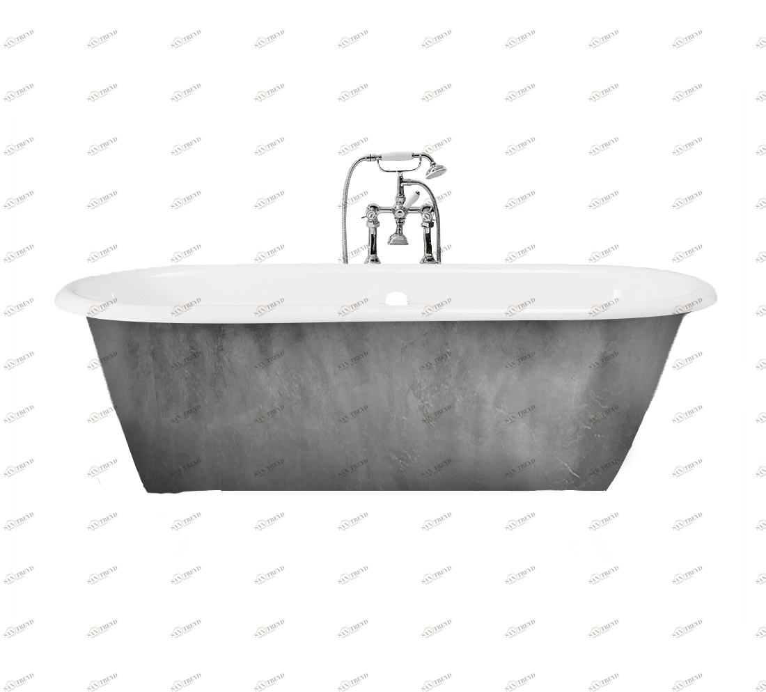 Gentry Home Bexley Cast iron bathtubs with feet Серебряный лист GH102383 