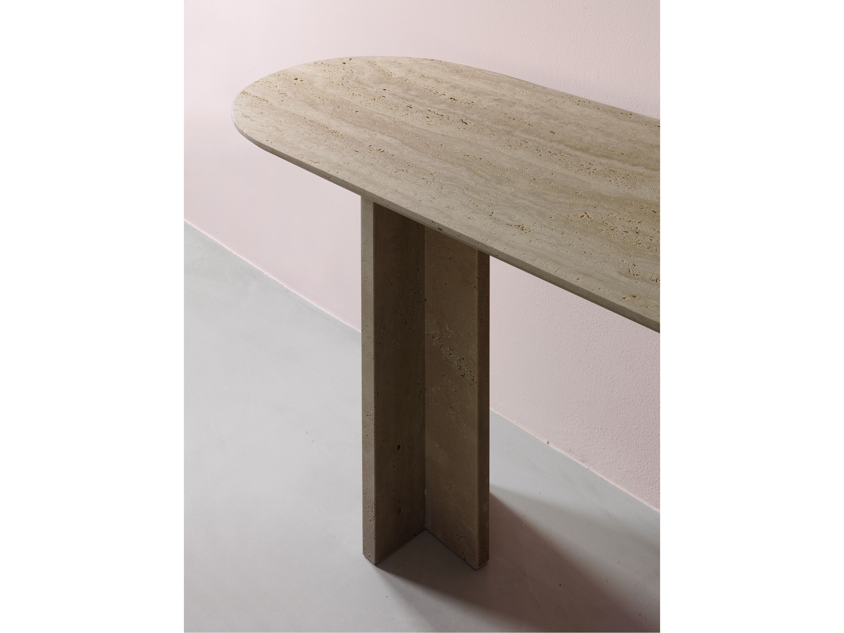 Травертиновый консольный стол Lando TIBUR ARCH-00054828 - Вид №1