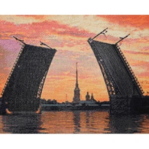 91840834 Алмазная мозаика Разведенный Дворцовый мост 50x40 см STLM-1420853