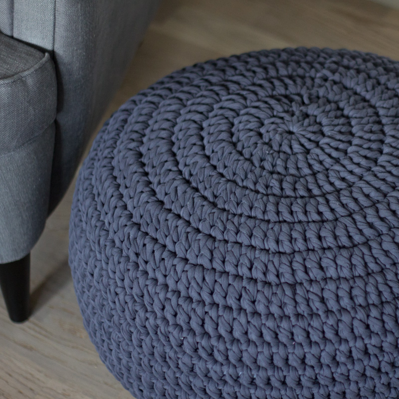 Вязаный пуф Графит VAMVIGVAM  281930 Черный Santreyd  - Вид №2