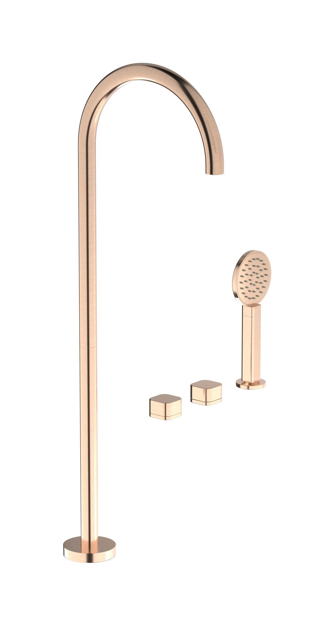 Смеситель для ванны с 4 отверстиями и ручным душем IB гелий ARCH-00026037 - Вид №7