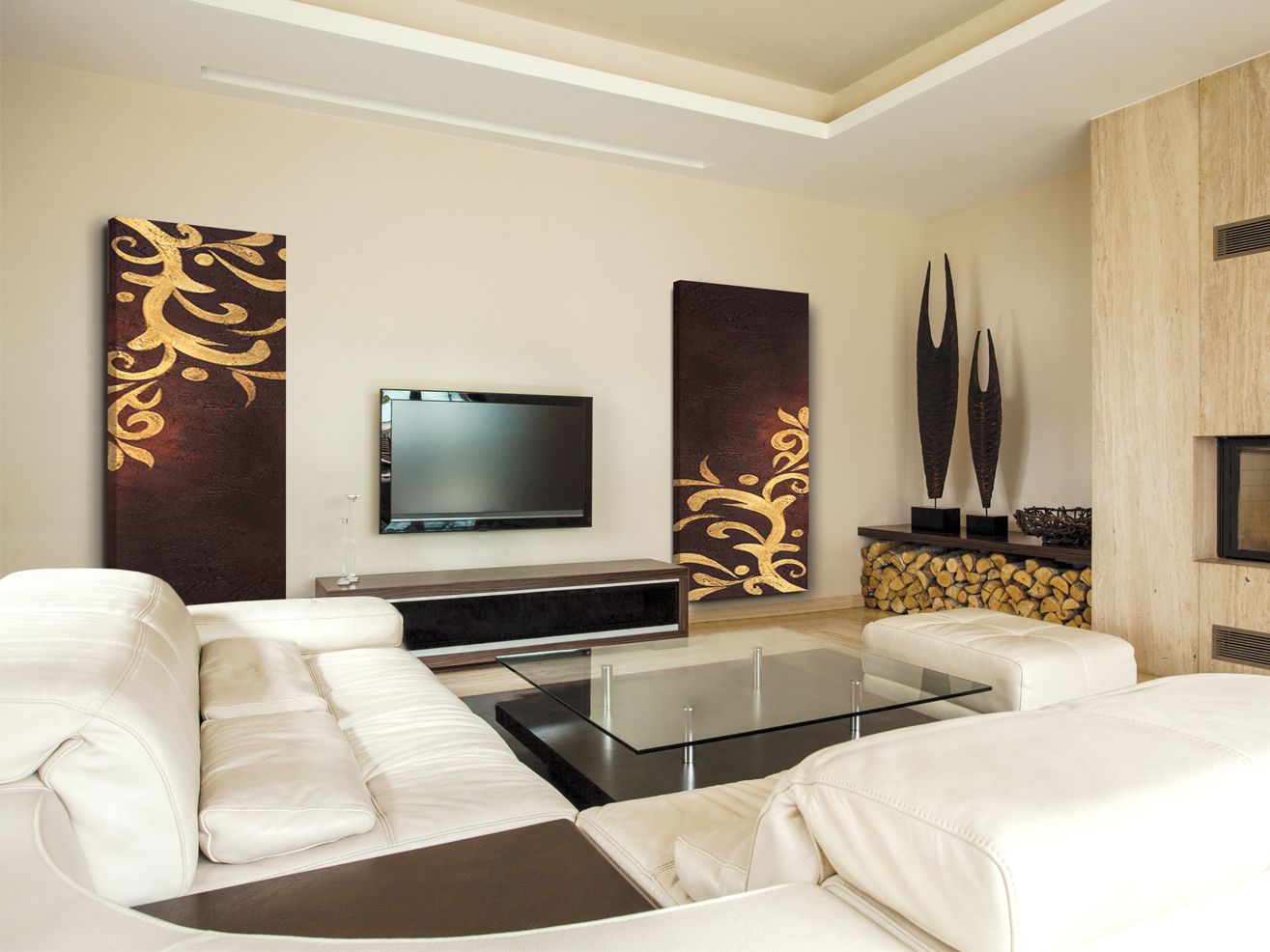 Алюминиевый полотенцесушитель Termo Design текстурная живопись ARCH-00065888 - Вид №1