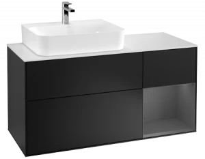 Villeroy&Boch Тумба под раковину Прямоугольная версия F151GKPD Finion Black Matt Lacquer
