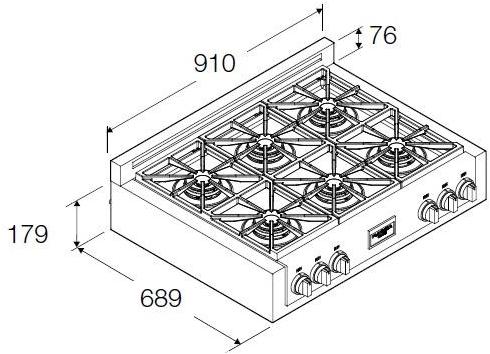 Fulgor Milano Газовая варочная панель из нержавеющей стали sun-id-1478515 - Вид №1