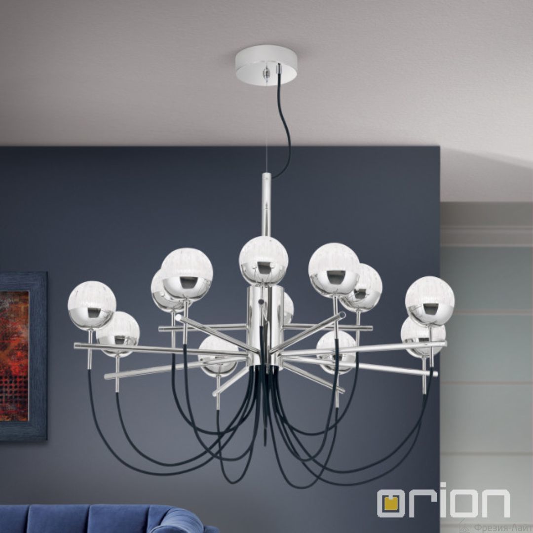 Orion LU 1735/8+4 nickel/500 люстра подвесная Ball 119758