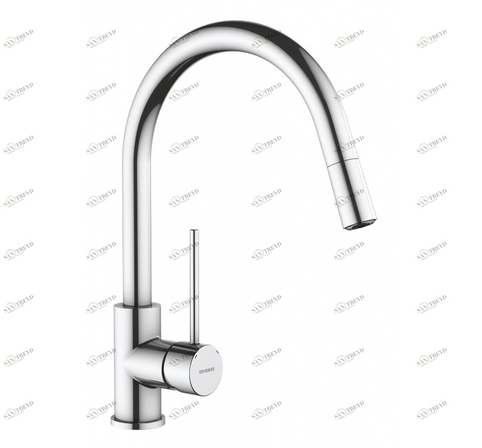 GENEBRE Frv61206 Смеситель для мойки, однорычажный, с вытяжным изливом 