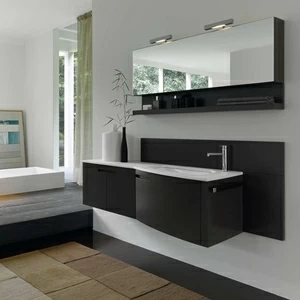 Комбинация ванной комнаты SY25 в отделке F15 Bianco Paloma Chenille/L35 Visone  MILLDUE SYMI