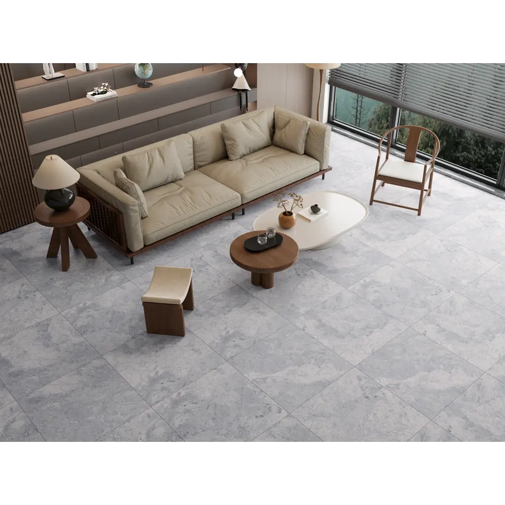 Глазурованный керамогранит Berline Gris Lapp 60x60 см 1.44 м² лаппатированный цвет серый 89458747 STLM-2053663 Santreyd - Вид №3