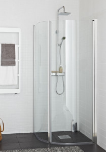 1450713 Душ Угол Оригинальный Круглый 70X90 Хром Прозрачное Стекло Hafa Прозрачный