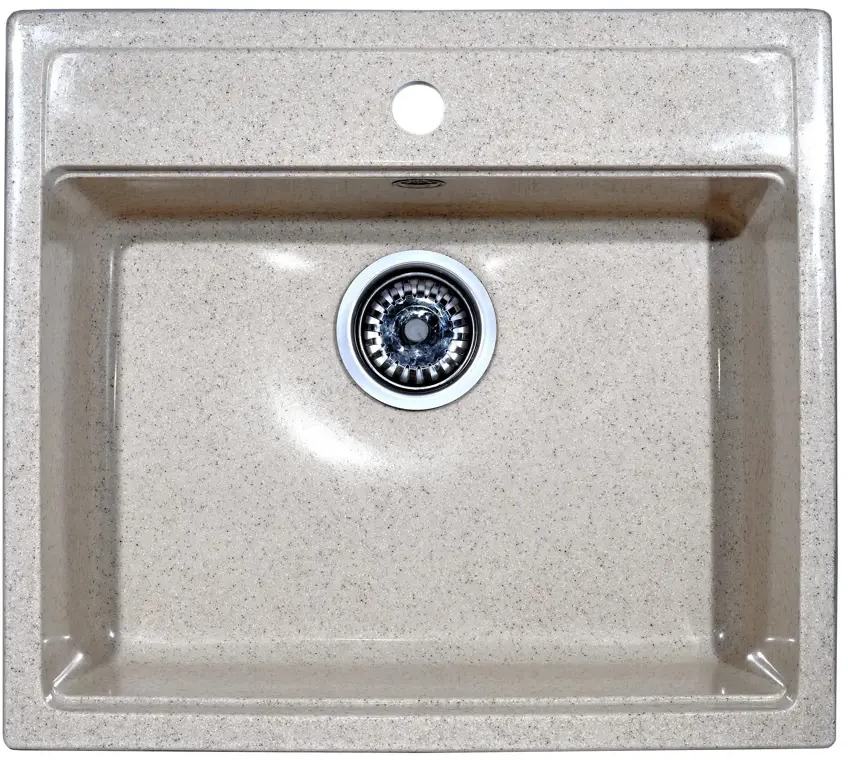 90502483 Мойка под столешницу Grantop Geos 56 56x50x18 см мрамор цвет молочный STLM-0861542