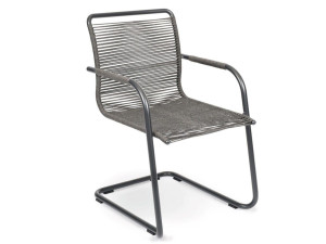 Веревочный консольный садовый стул с подлокотниками