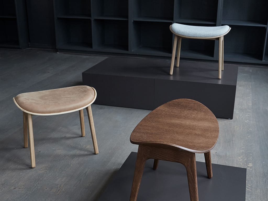 Подставка для ног из дуба и ткани NORR11 Elephant ARCH-00105451 - Вид №1