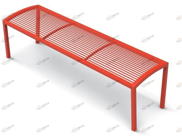 City Design Скамья из оцинкованной стали без спинки Camilla Camilla - pm