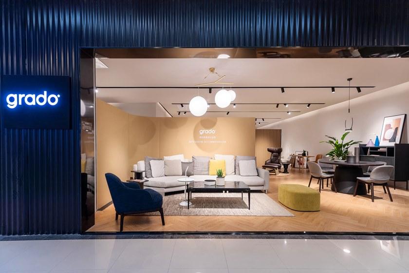 Grado Design Изогнутый диван из ткани для 4 человек Pent Pen-sf-g02 - Вид №9