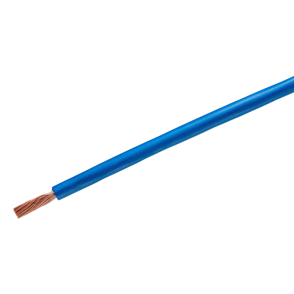 Провод Камкабель ПУГВ 1x6 мм на отрез ГОСТ цвет синий STLM-2078788