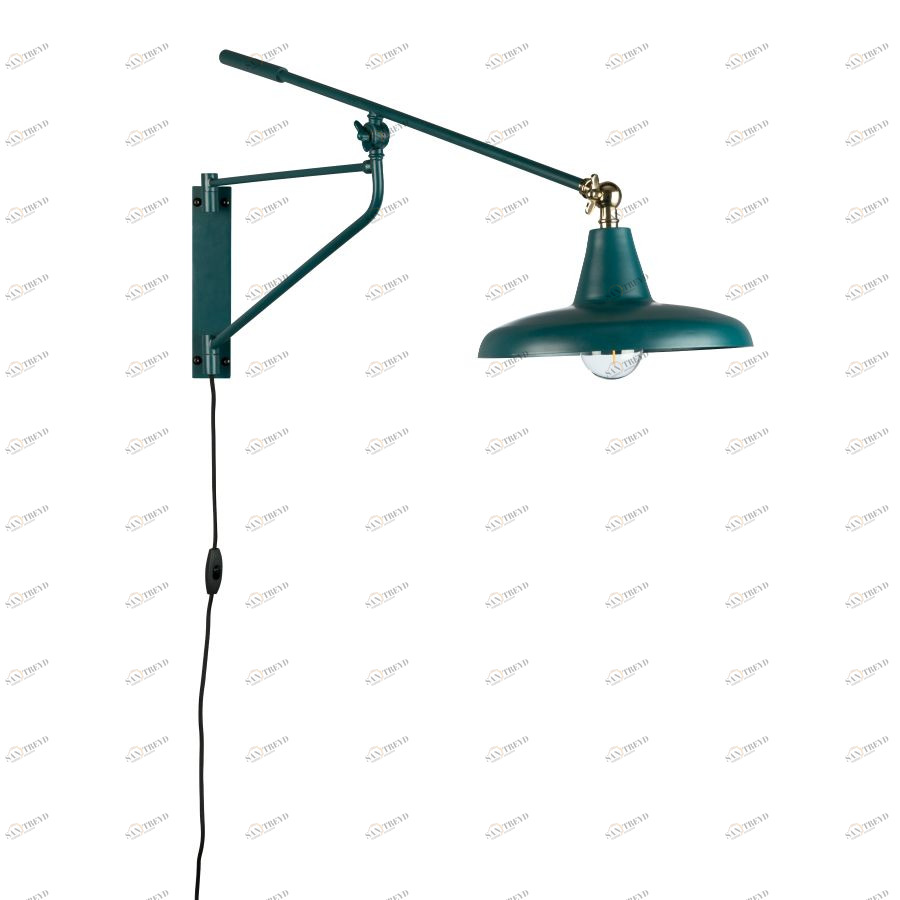 Лампа настенная Hector, серо-зеленая Dutchbone 5400032