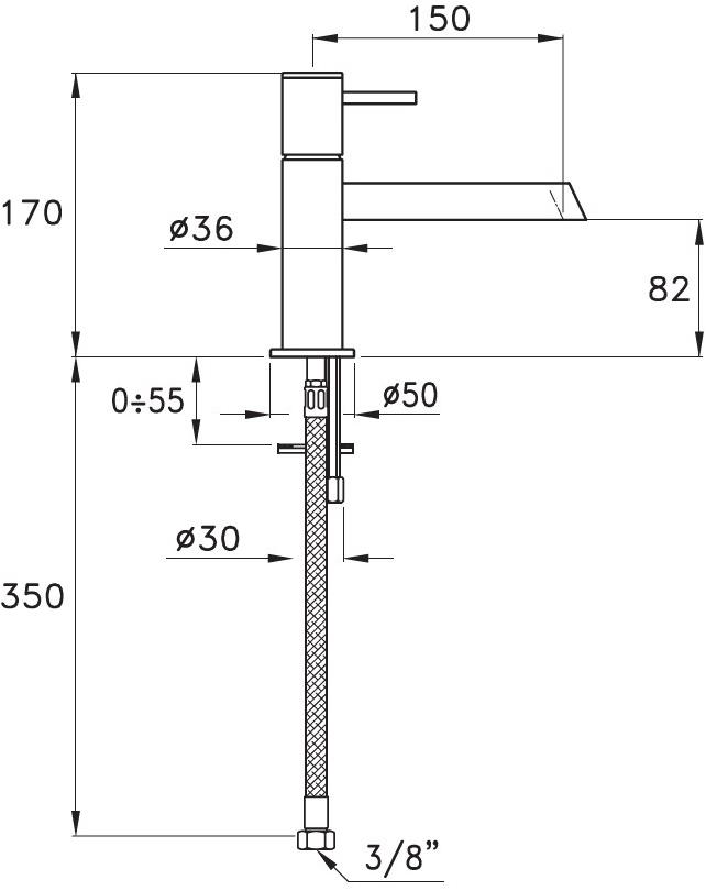 RUBINETTERIE STELLA Смеситель для раковины, однорычажный Lucilla sun-id-1389753 - Вид №5