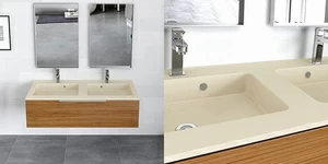 РАКОВИНА НАКЛАДНАЯ ДЛЯ ДВОИХ PERSEO 120 СМ BIEGE