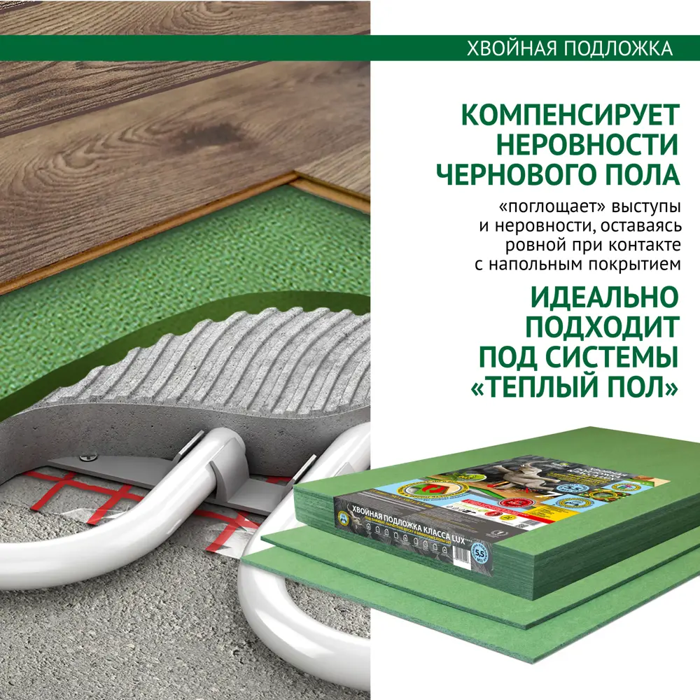 Подложка хвойная Steico 5.5 мм 7 м² STLM-2036059 - Вид №13