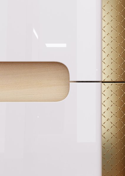 Шкаф боковой SB-350 CLASSIC L белый/береза Ravak X000000311 - Вид №4