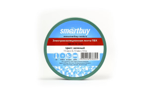 16049700 Изолента 0.13х15 мм, 10 метров, зеленая SBE-IT-15-10-g Smartbuy