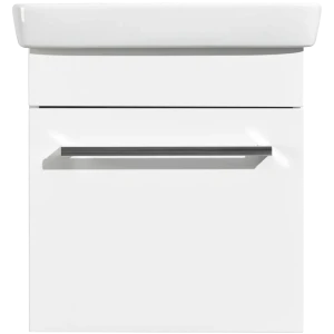 Тумба под раковину подвесная Aquaton «Поль» 45 см цвет белый глянец